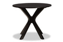 Battersby Dark Brown Finished 34-Inch-Wide Round Wood Dining Table Baxton