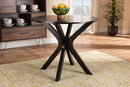 Battersby Dark Brown Finished 34-Inch-Wide Round Wood Dining Table Baxton