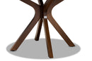 Battersby Walnut Brown Finished 45-Inch-Wide Round Wood Dining Table Baxton