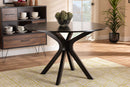 Battersby Dark Brown Finished 45-Inch-Wide Round Wood Dining Table Baxton