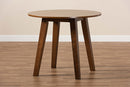 Thornton Walnut Brown Finished 35-Inch-Wide Round Wood Dining Table Baxton
