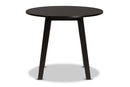 Thornton Dark Brown Finished 35-Inch-Wide Round Wood Dining Table Baxton