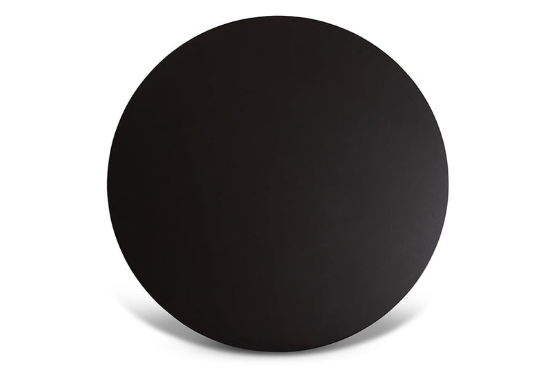 Thornton Dark Brown Finished 35-Inch-Wide Round Wood Dining Table Baxton