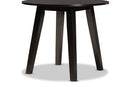 Thornton Dark Brown Finished 35-Inch-Wide Round Wood Dining Table Baxton