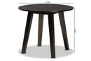 Thornton Dark Brown Finished 35-Inch-Wide Round Wood Dining Table Baxton