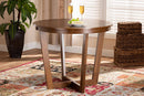 Cielle Walnut Brown Finished 35-Inch-Wide Round Wood Dining Table Baxton