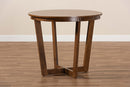 Cielle Walnut Brown Finished 35-Inch-Wide Round Wood Dining Table Baxton