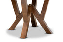 Nefeli Walnut Brown Finished 35-Inch-Wide Round Wood Dining Table Baxton