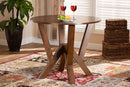 Nefeli Walnut Brown Finished 35-Inch-Wide Round Wood Dining Table Baxton