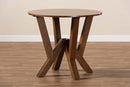 Nefeli Walnut Brown Finished 35-Inch-Wide Round Wood Dining Table Baxton