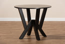 Nefeli Dark Brown Finished 35-Inch-Wide Round Wood Dining Table Baxton