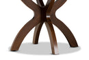 Miela Walnut Brown Finished 35-Inch-Wide Round Wood Dining Table Baxton