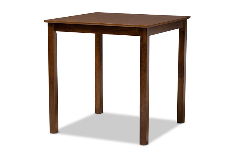 Aspen Modern and Contemporary Walnut Brown Finished Wood Counter Height Pub Table