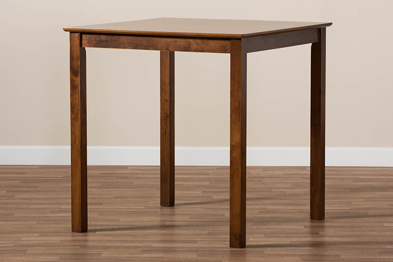 Aspen Modern and Contemporary Walnut Brown Finished Wood Counter Height Pub Table