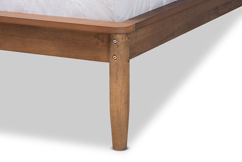 Lavada Ash Walnut Brown King Size Platform Bed Baxton