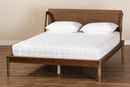 Lavada Ash Walnut Brown Queen Size Platform Bed Baxton