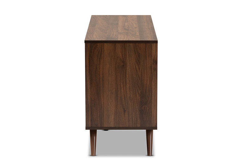 Pease Two-Tone Gray and Walnut 6-Drawer Bedroom Dresser Baxton