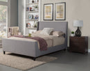 Potter California King Upholstered Bed, Grey Linen Alpine