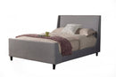 Potter Full Size Upholstered Bed, Grey Linen Alpine