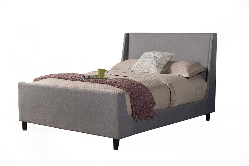 Potter Queen Upholstered Bed, Grey Linen Alpine