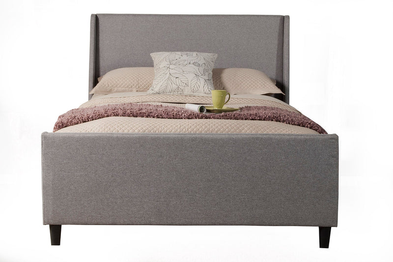 Potter Standard King Upholstered Bed, Grey Linen Alpine