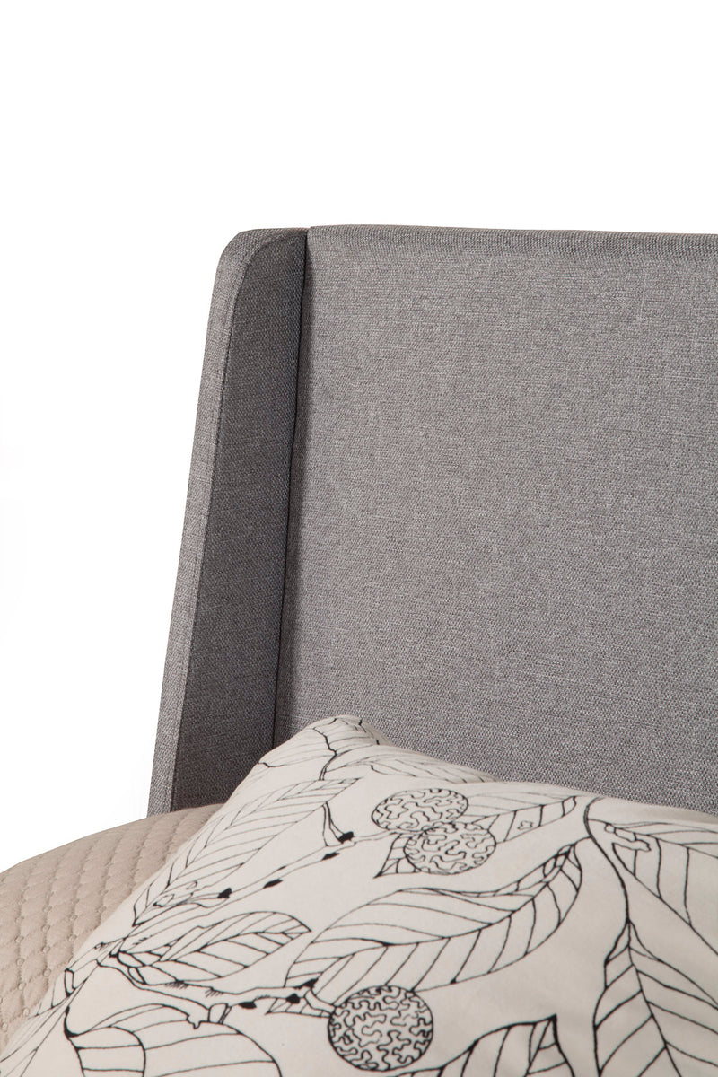 Potter Queen Upholstered Bed, Grey Linen