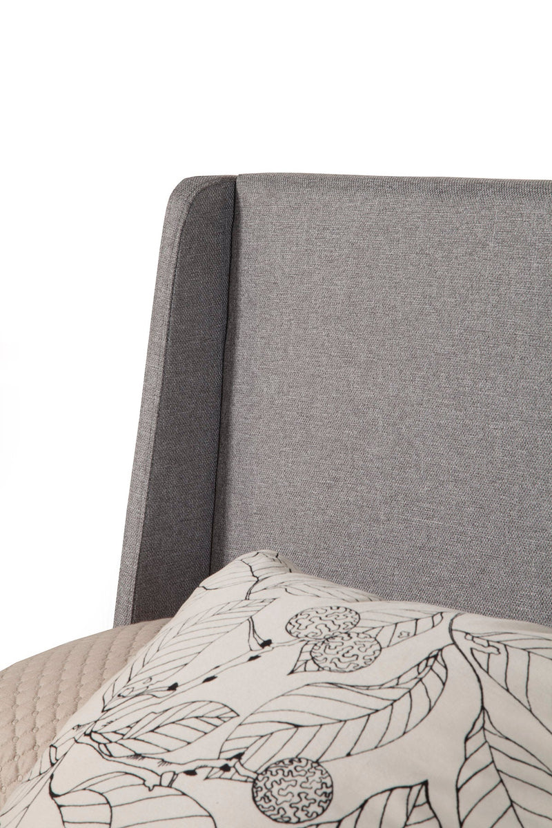 Potter Queen Upholstered Bed, Grey Linen Alpine