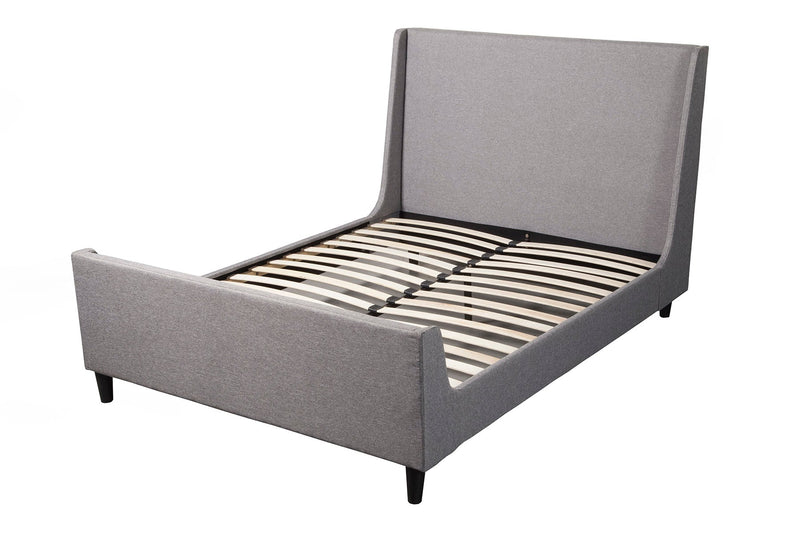 Potter Standard King Upholstered Bed, Grey Linen Alpine