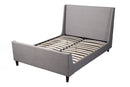 Potter California King Upholstered Bed, Grey Linen Alpine