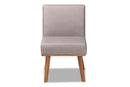 Adelie Gray Fabric Upholstered and Walnut Brown Dining Chair Baxton