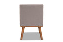 Adelie Gray Fabric Upholstered and Walnut Brown Dining Chair Baxton