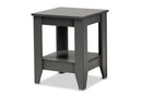 Esther Gray Living Room End Table Baxton