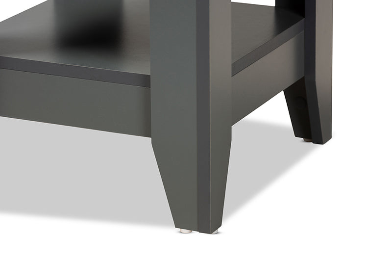 Esther Modern and Contemporary Gray Finished Wood Living Room End Table