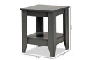 Esther Gray Living Room End Table Baxton
