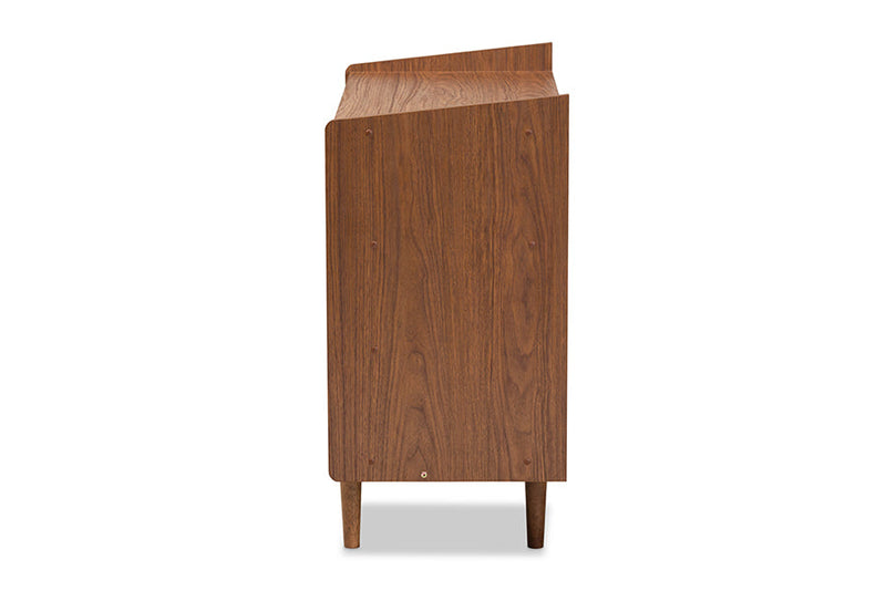 Adrina Multicolor Walnut Brown and Gray Gradient 3-Drawer Chest Baxton
