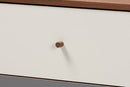 Adrina Multicolor Walnut Brown and Gray Gradient 3-Drawer Chest Baxton