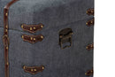 Veles Gray Fabric Upholstered Storage Trunk Ottoman Baxton