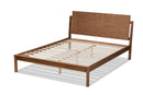 Lavin Walnut Brown Finished Queen Size Platform Bed Baxton