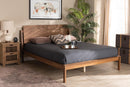 Lavin Walnut Brown Finished Queen Size Platform Bed Baxton