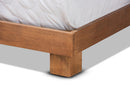Viviana Walnut Brown Queen Size Platform Bed Baxton