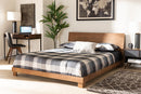 Viviana Walnut Brown Queen Size Platform Bed Baxton