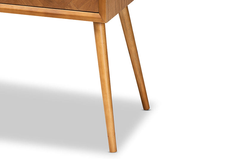 Lovy Natural Brown 2-Drawer Console Table Baxton