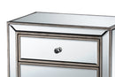 Senna Mirrored 2-Drawer End Table Baxton