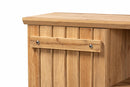 Fannie Farmhouse Natural Oak Brown 1-Door Shoe Cabinet Baxton