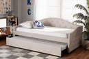 Matteo Beige Fabric Upholstered Twin Size Daybed w/Trundle Baxton