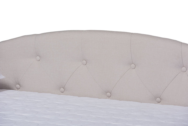 Matteo Beige Fabric Upholstered Queen Size Daybed w/Trundle Baxton