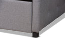 Matteo Gray Fabric Upholstered Full Size Daybed w/Trundle Baxton