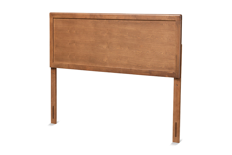 Demeter Modern and Contemporary Ash Walnut Finished Wood King Size Headboard