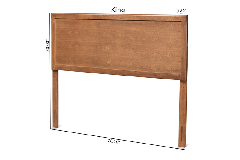 Demeter Ash Walnut King Size Headboard Baxton