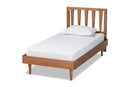 Vintner Walnut Brown Twin Size Platform Bed Baxton